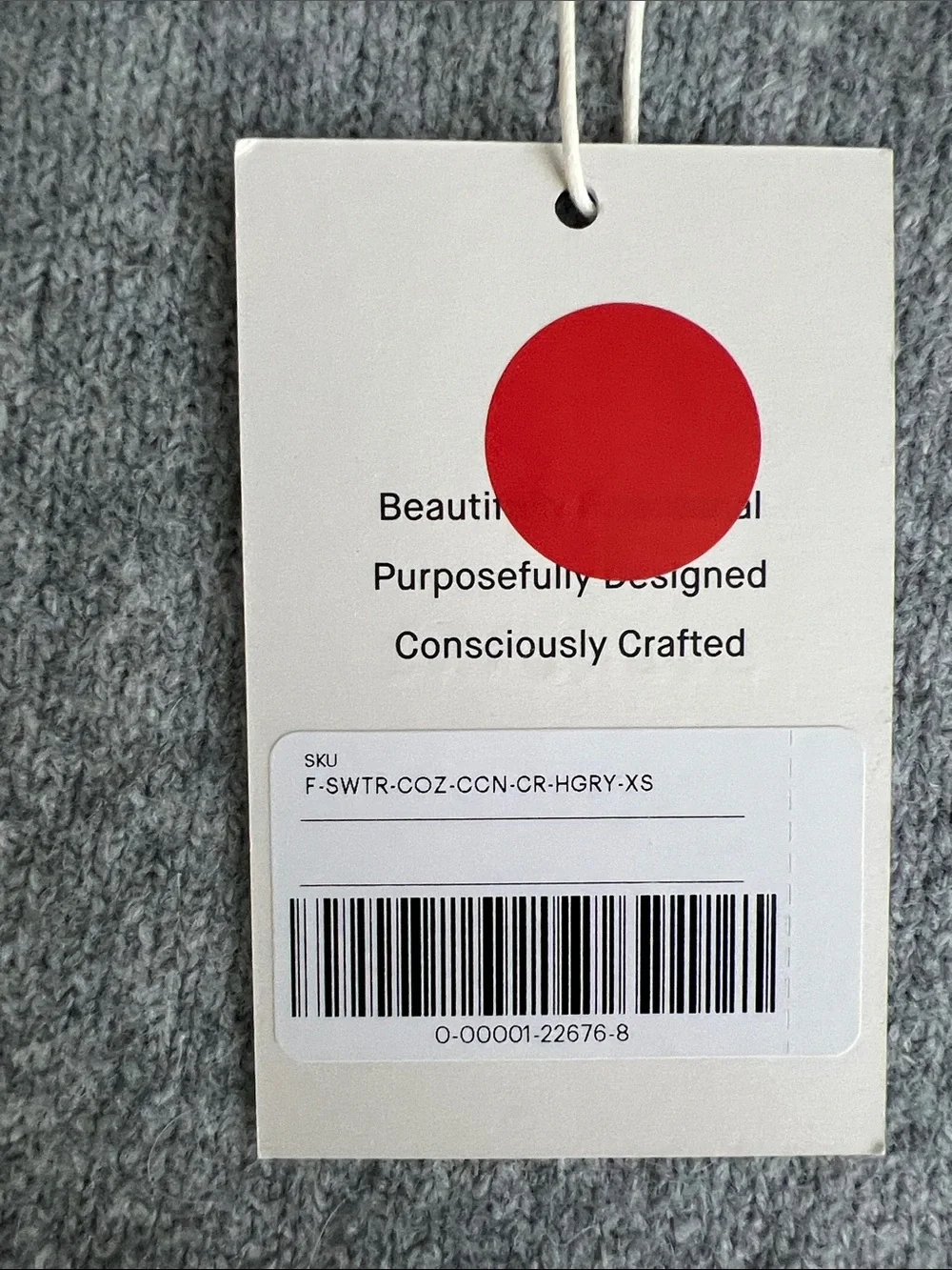 New Everlane THE COCOON CREW IN PLUSH COTTON in Heathered Grey Size XS
